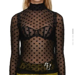 MISBHV monogram mesh turtleneck